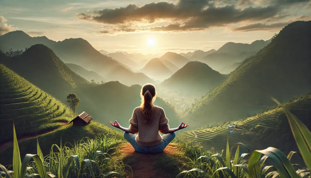 girl doing meditation