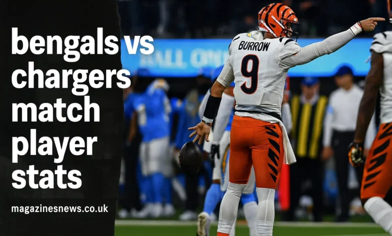 bengals vs chargers match player stats